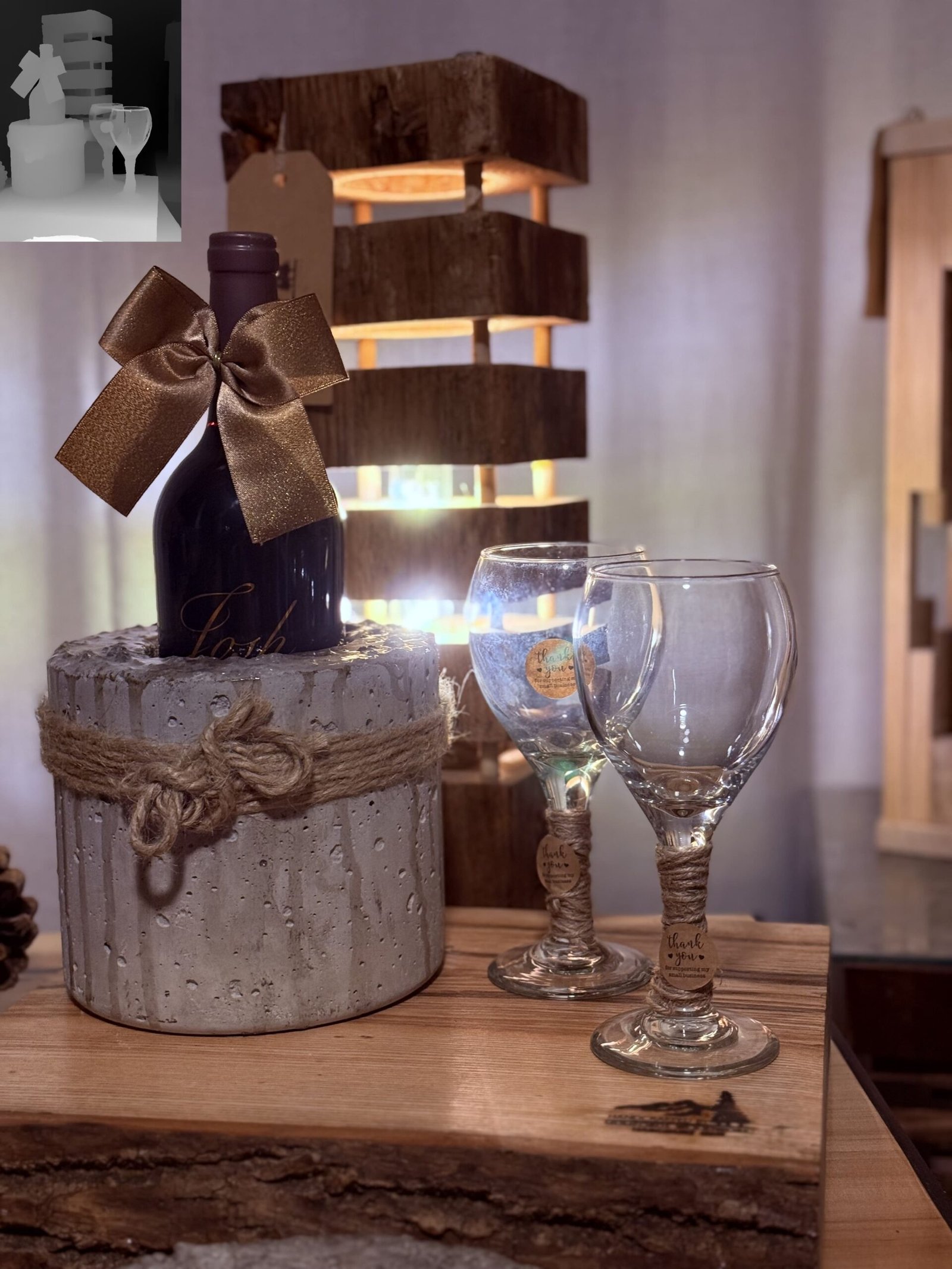 Rustic Chill. Concrete Wine Chiller