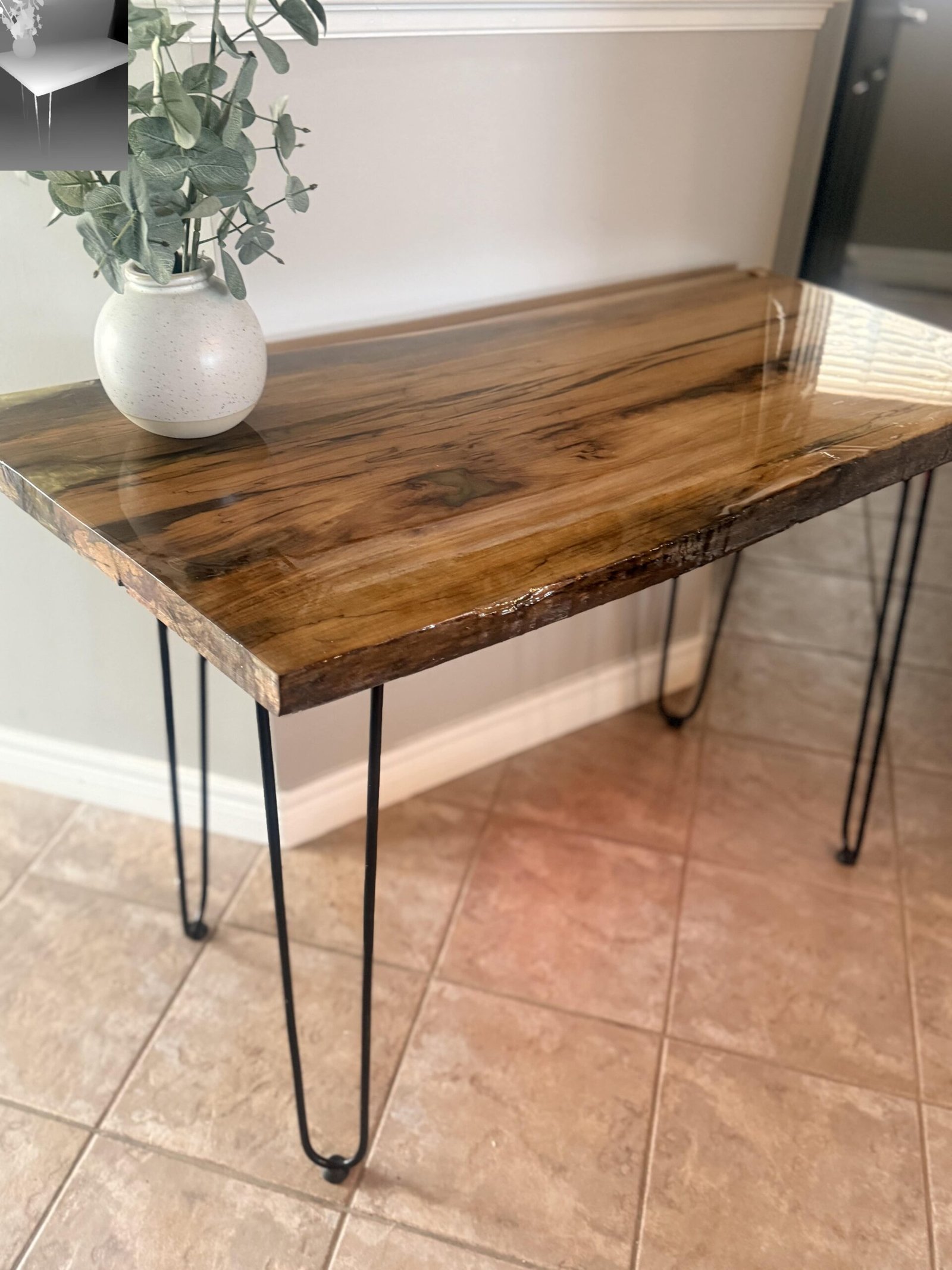 Epoxy Desk Hallway Table
